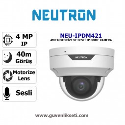Neutron NEU-IPDM421 4mp Motorize Sesli Ip Dome Kamera
